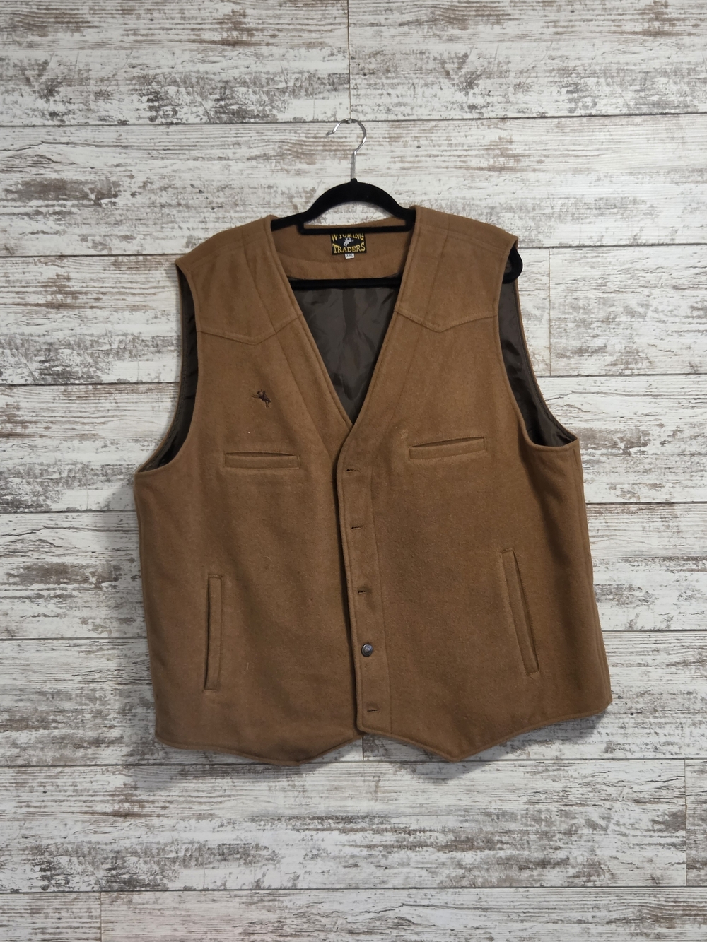 Wyoming Traders Caramel Wool-Blend Men's Vest